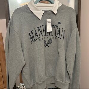Hollister Collared Crewneck Sweatshirt